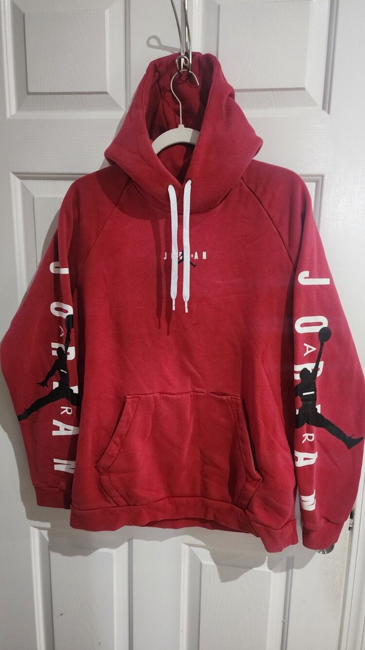 Nike Jordan Sportswear Jumpman Fleece Red Hoodie Pullover Men's Sz M